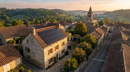 Installation de panneaux solaires sur toiture traditionnelle en zone classée ABF avec documents administratifs