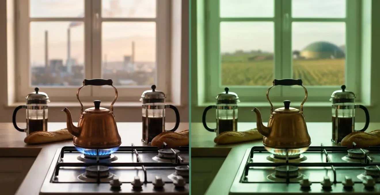 Comparaison visuelle des factures de gaz pour une famille française