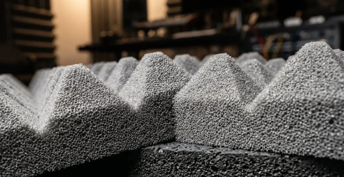 Installation de panneaux acoustiques et plots anti-vibratiles dans un local technique pour un chauffe-eau thermodynamique